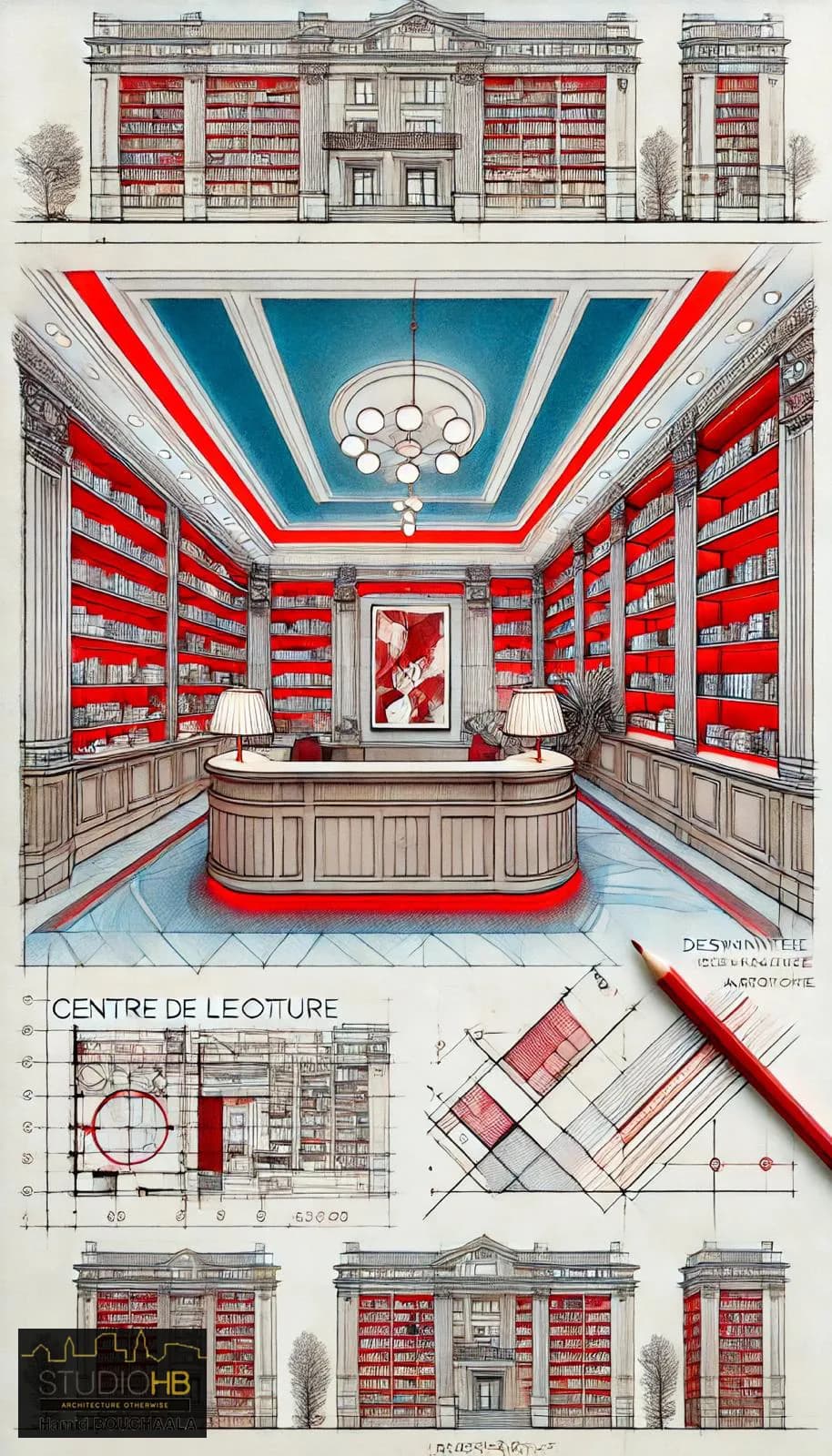 Projet d'un centre de lecture - Fondation AIAA media 2