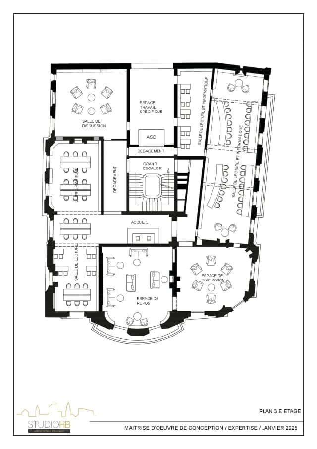 Projet d'un centre de lecture - Fondation AIAA media 46