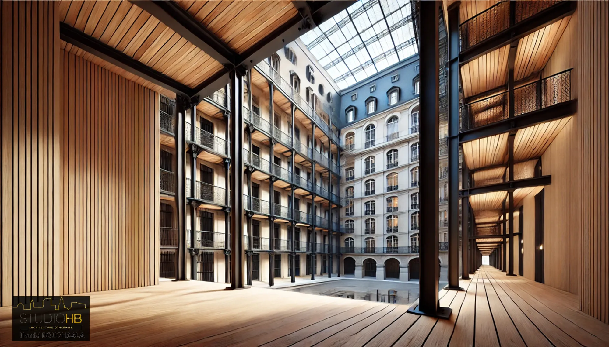 Réalisation d’un ensemble de bureaux au sein d'un volume bâti Haussmannien media 1