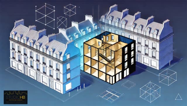Réalisation d’un ensemble de bureaux au sein d'un volume bâti Haussmannien media 14