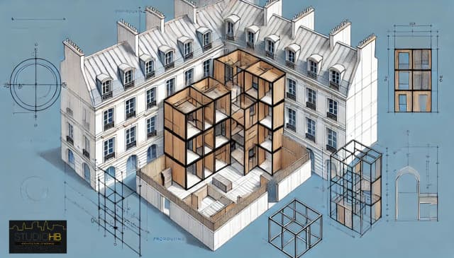 Réalisation d’un ensemble de bureaux au sein d'un volume bâti Haussmannien media 17