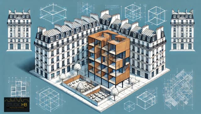 Réalisation d’un ensemble de bureaux au sein d'un volume bâti Haussmannien media 7