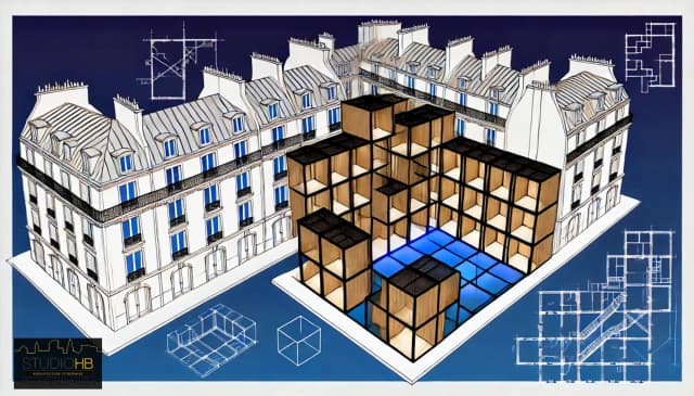Réalisation d’un ensemble de bureaux au sein d'un volume bâti Haussmannien media 9