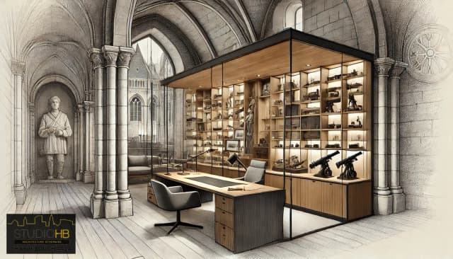 Conception d’une galerie d’exposition et d’un centre de documentation media 43