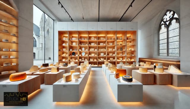 Conception d’une galerie d’exposition de fromages media 10