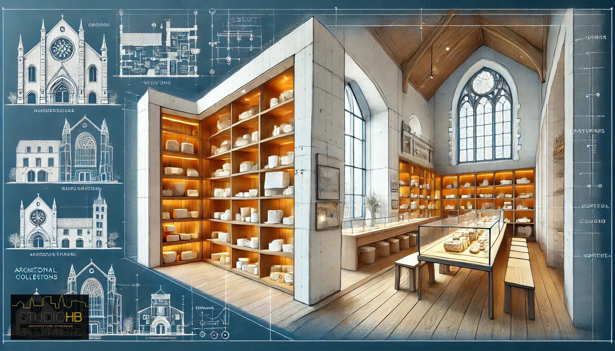 Conception d’une galerie d’exposition de fromages media 18