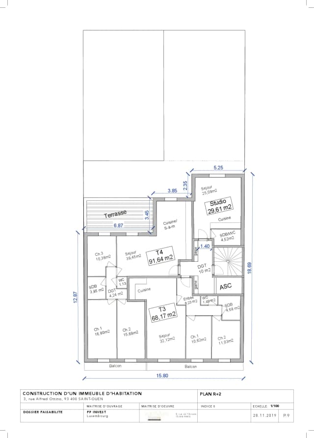 Réalisation d'un immeuble de logements media 48