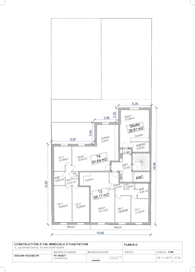 Réalisation d'un immeuble de logements media 49